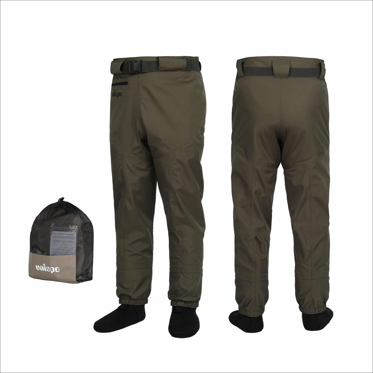 UNISPO-016 Shallow Breathable Stockingfoot Waist Wader