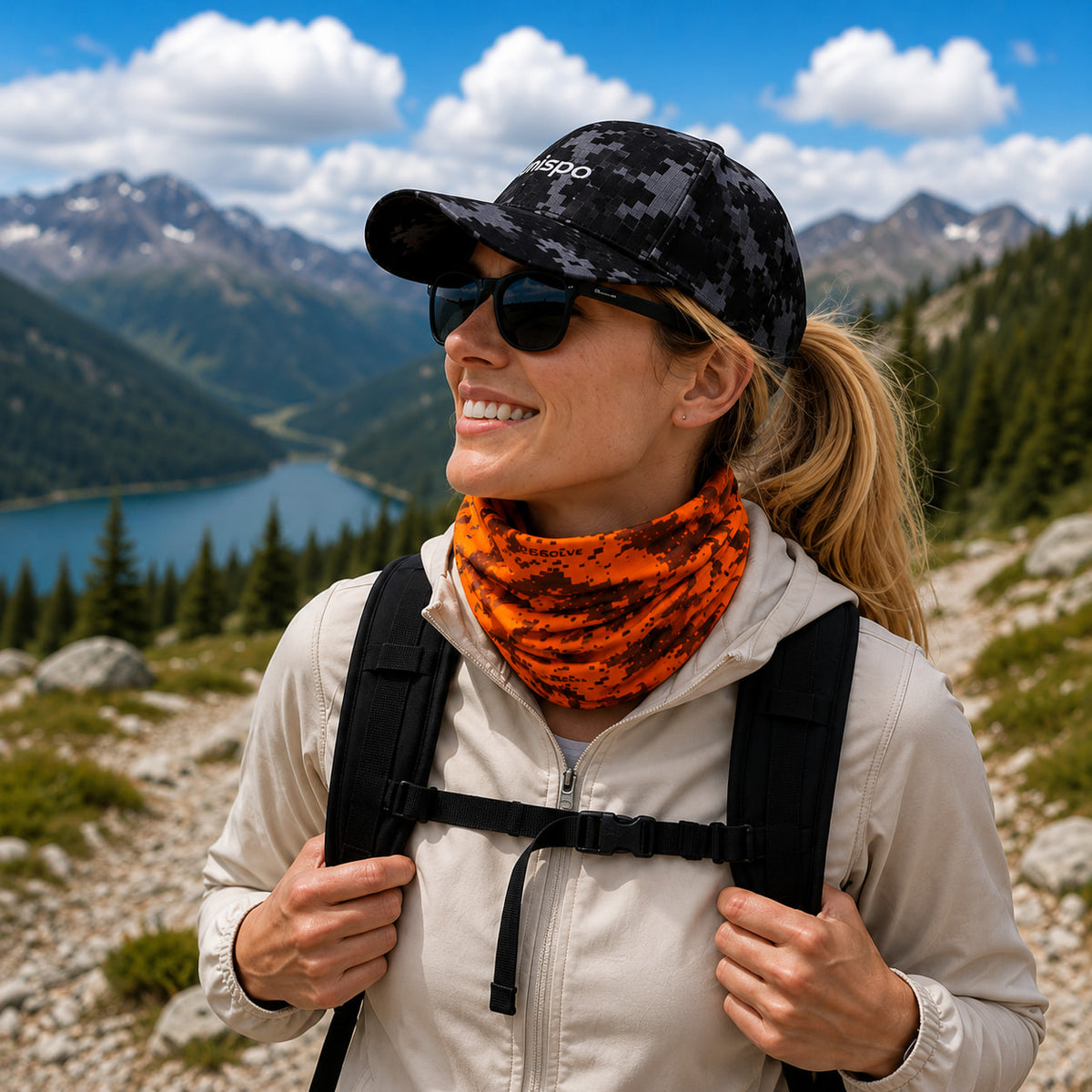 UNISPO-023 FIRE Camo. Neck Gaiter