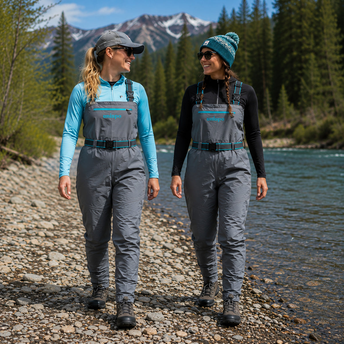 UNISPO-032 Aqua Lady's Stockingfoot Chest Wader
