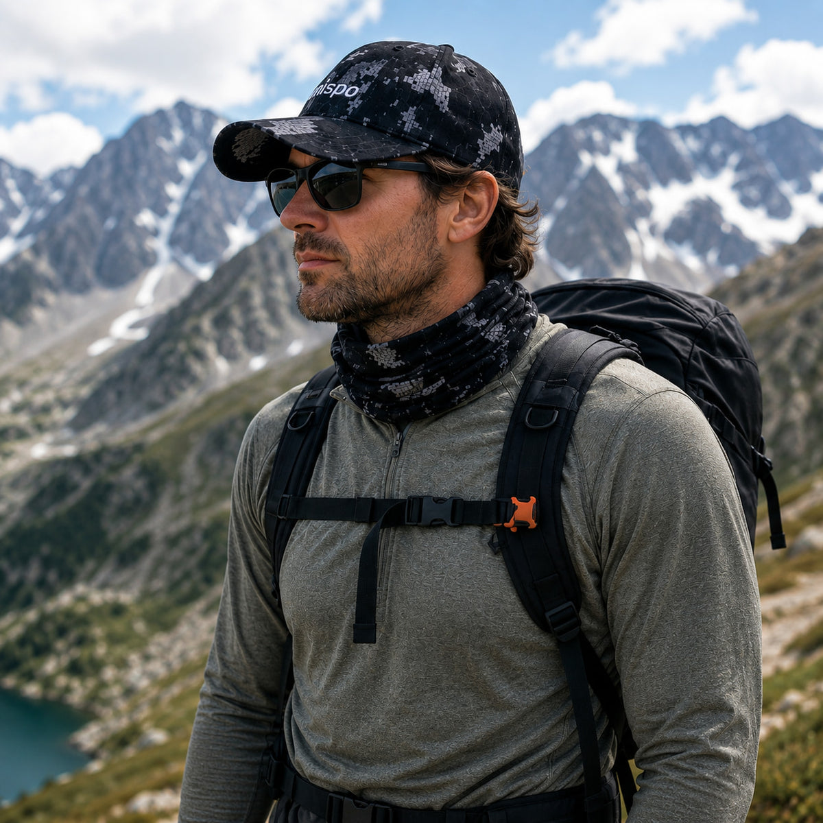 UNISPO-023 BLAK Camo. Neck Gaiter