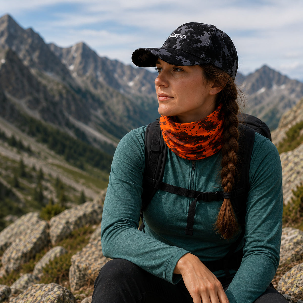UNISPO-023 FIRE Camo. Neck Gaiter