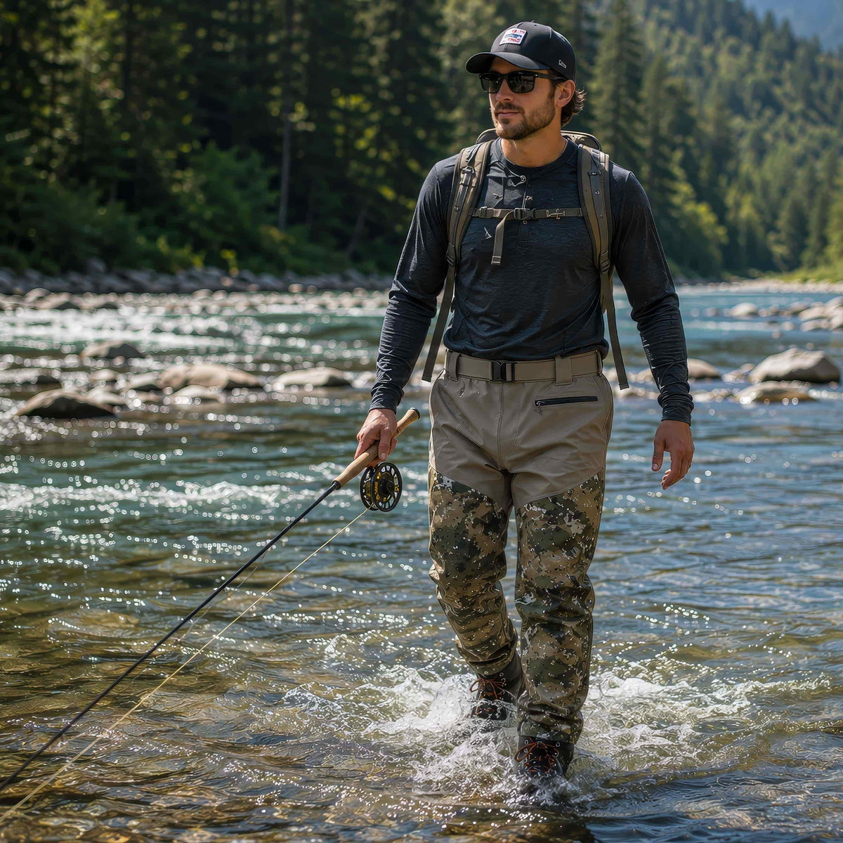 UNISPO-012 Veil Breathable Stockingfoot Waist Wader