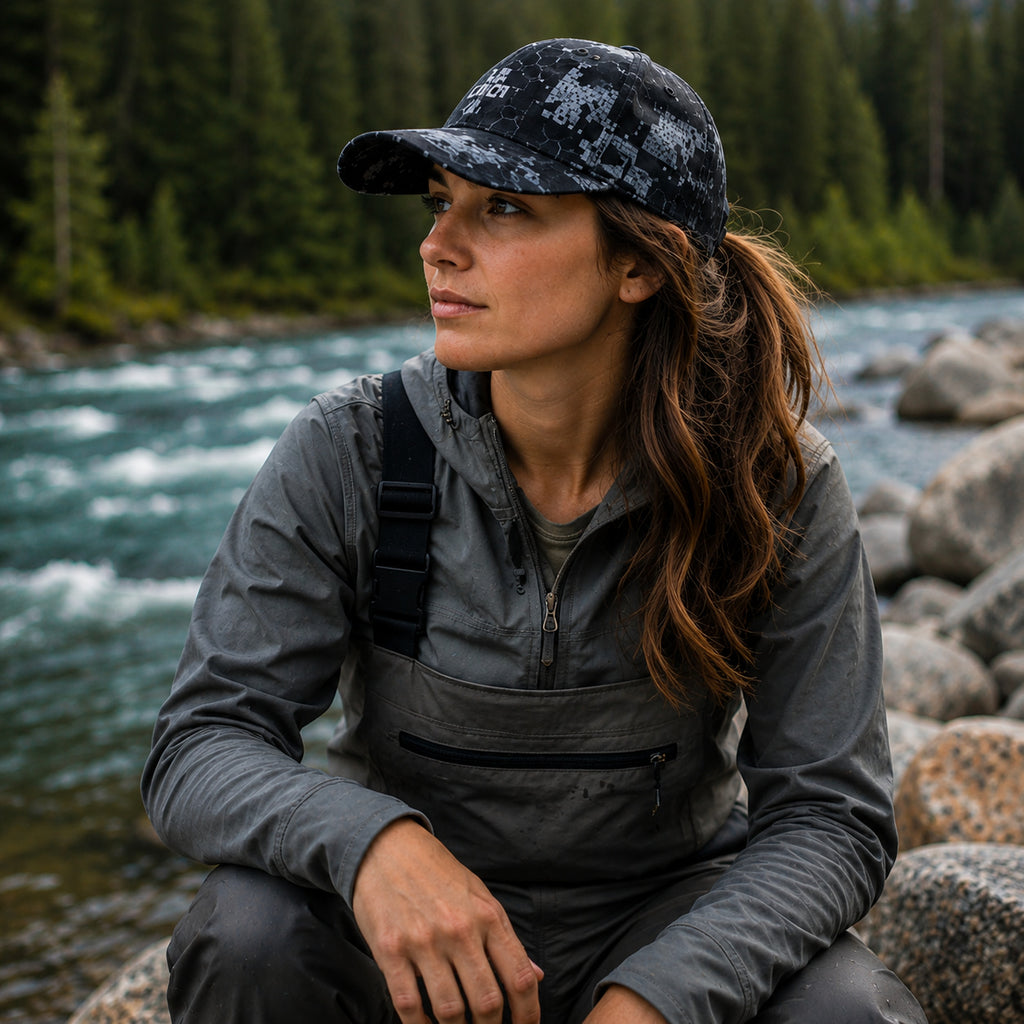 UNISPO-022 BLAK  Camo. Baseball Cap